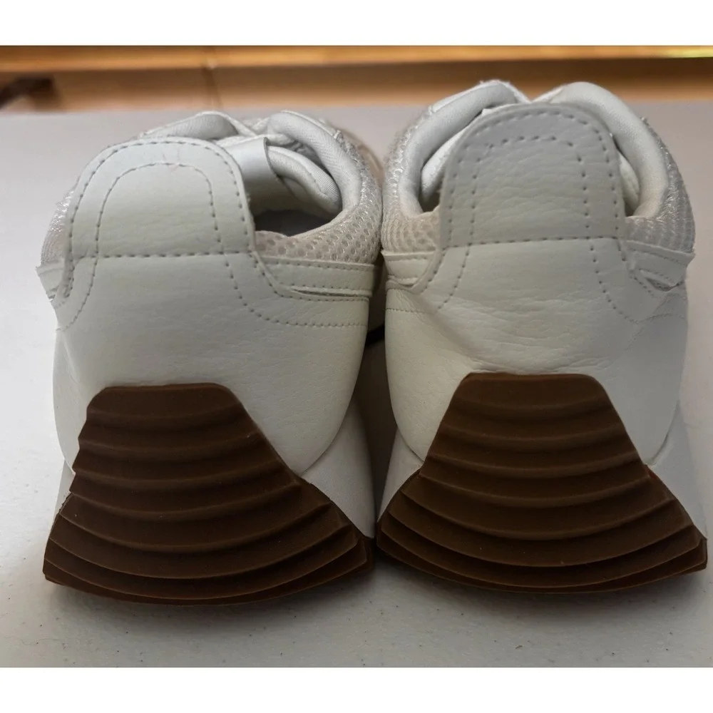 DV Dolce Vita BYNX Lace Up Jogger Sneakers Shoes 7.5 White Mesh Platform Chunky